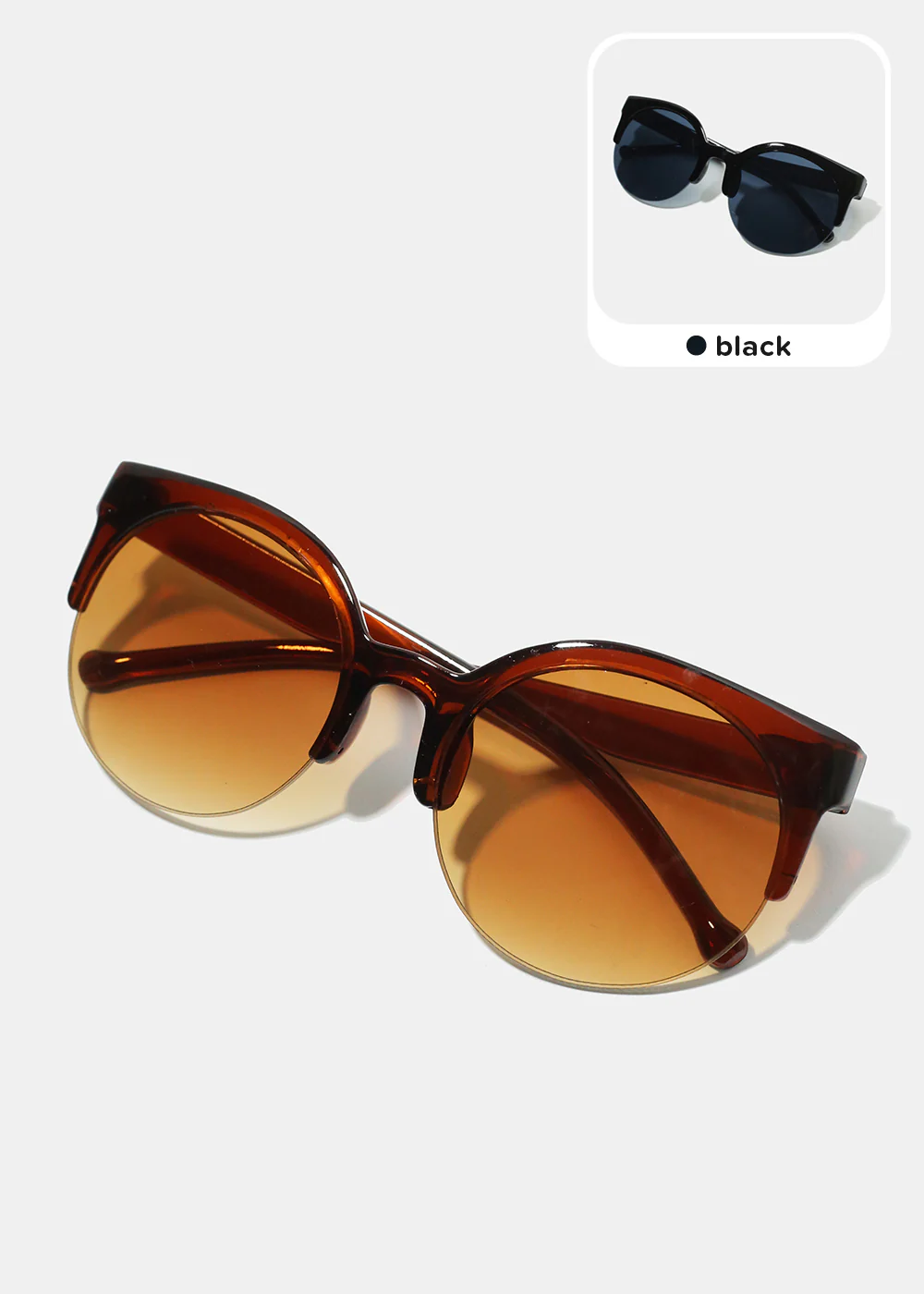 A+ Polarized Semi Rimless Frame Sunglasses