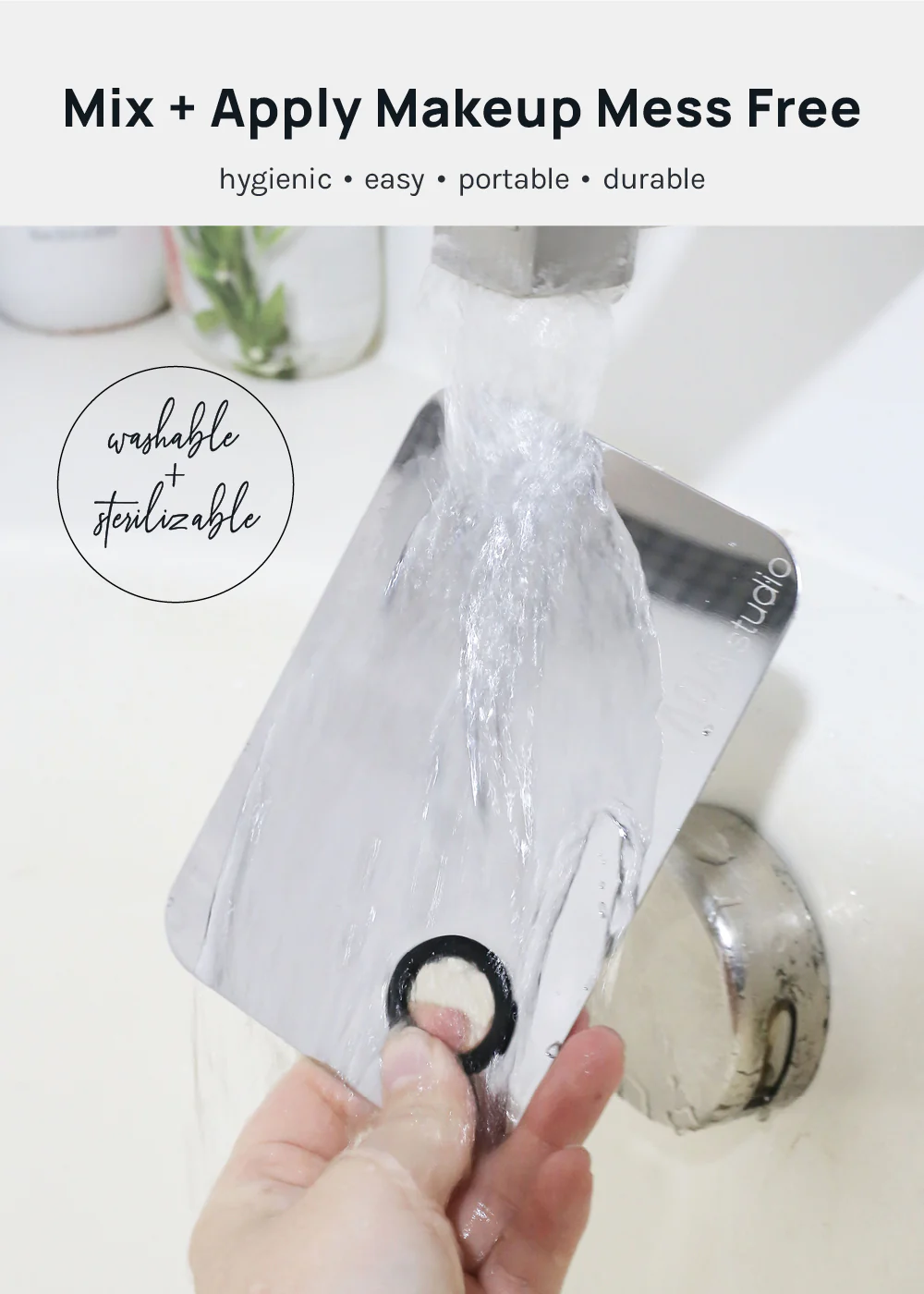A+ Stainless Steel Mixing Palette and Spatula - Image 3