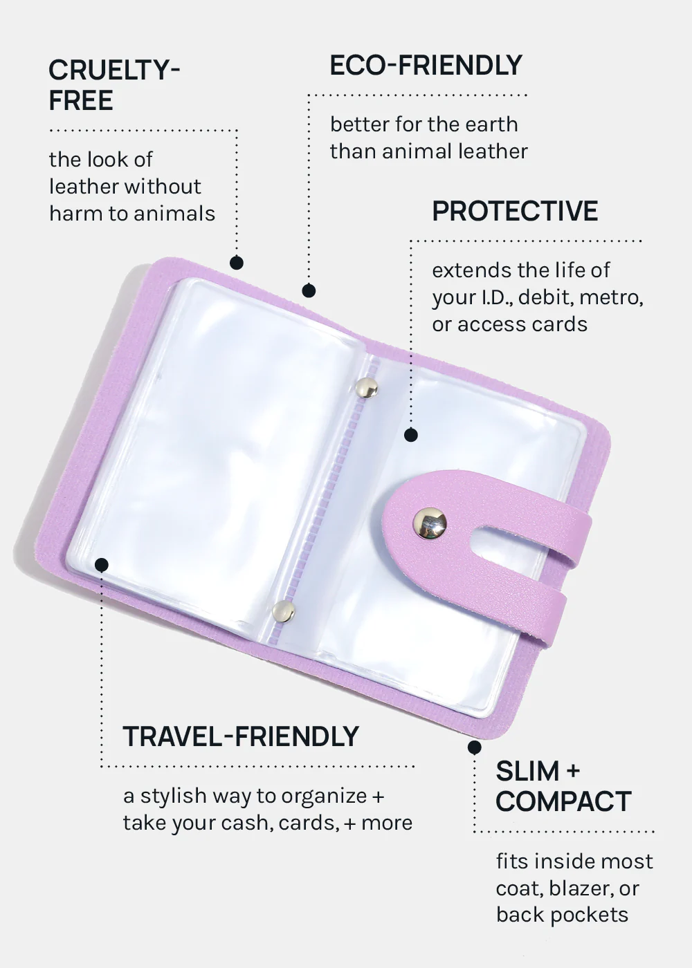 A+ Slim Vegan Card Holder - Image 3