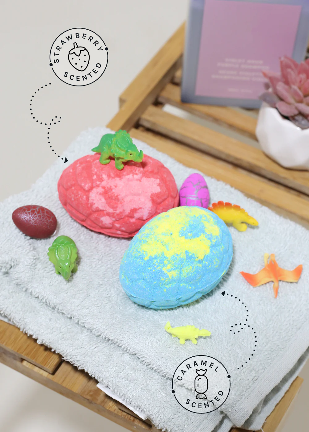 AOA Dino Egg Bath Bomb - Strawberry - Image 6