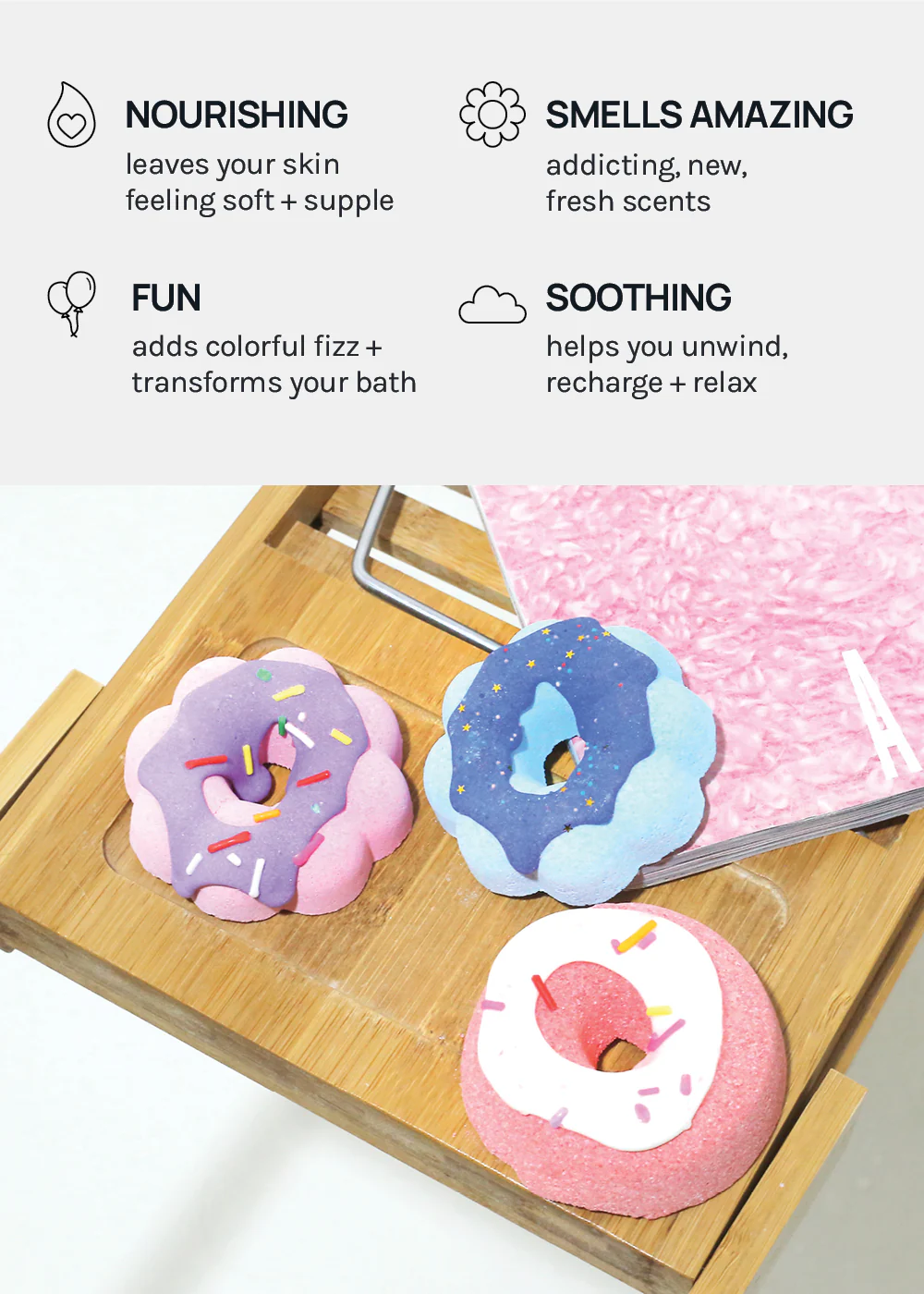AOA Donut Bath Bomb- Sprinkle of Luv - Image 5