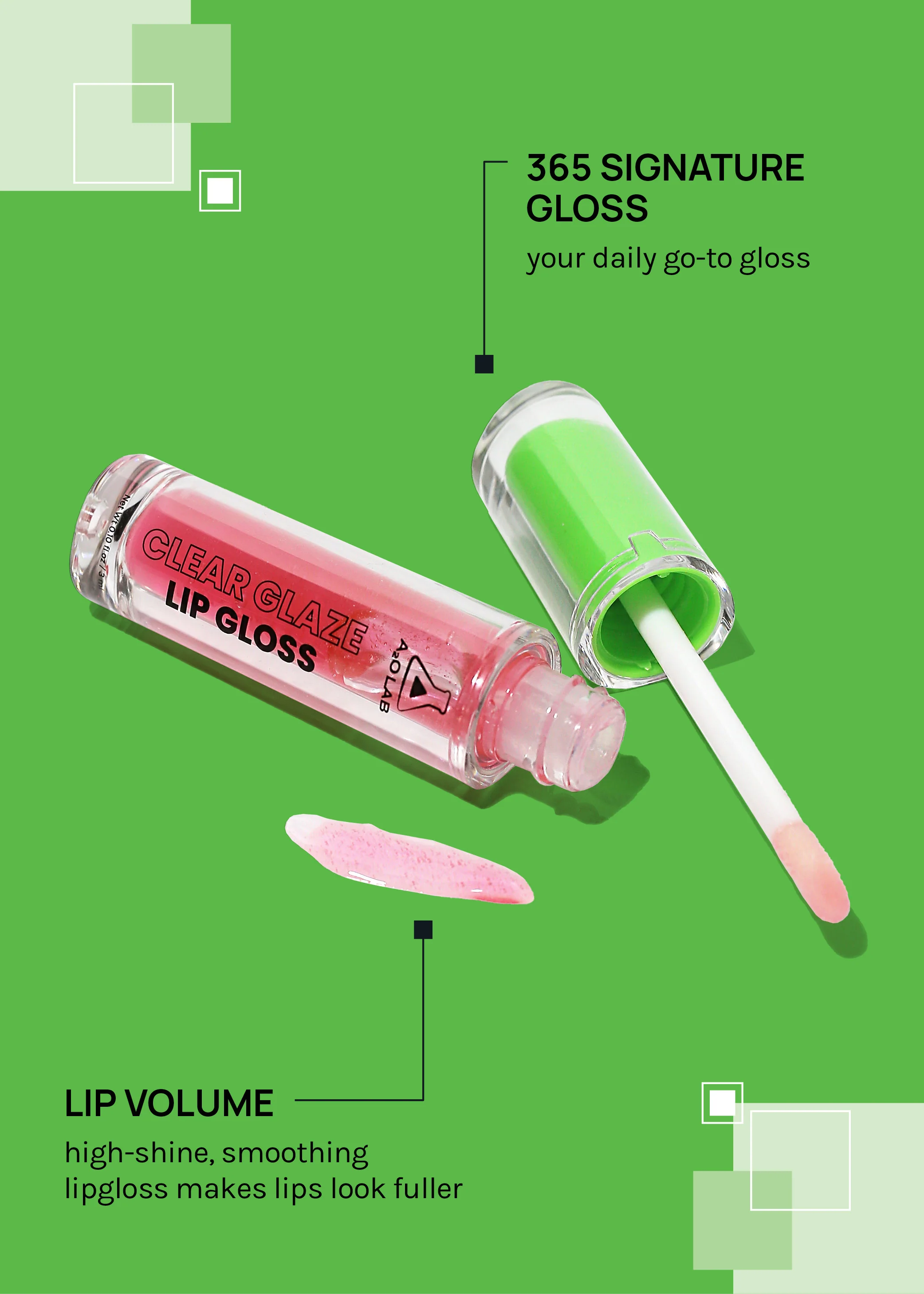 a2o Lab Clear Glaze Lip Gloss - Image 5