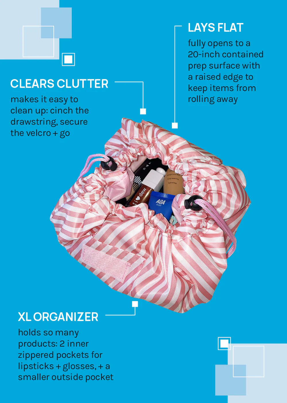 a2o Lab Drawstring Makeup Bag - Image 3