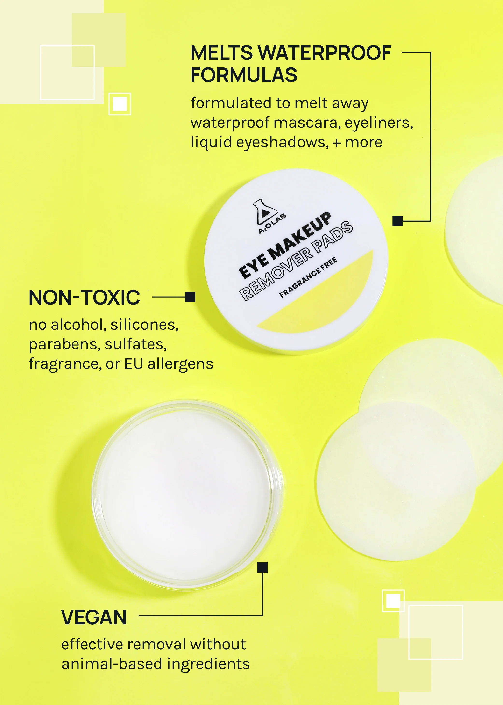 a2o Lab Eye Makeup Remover Pads - Image 5