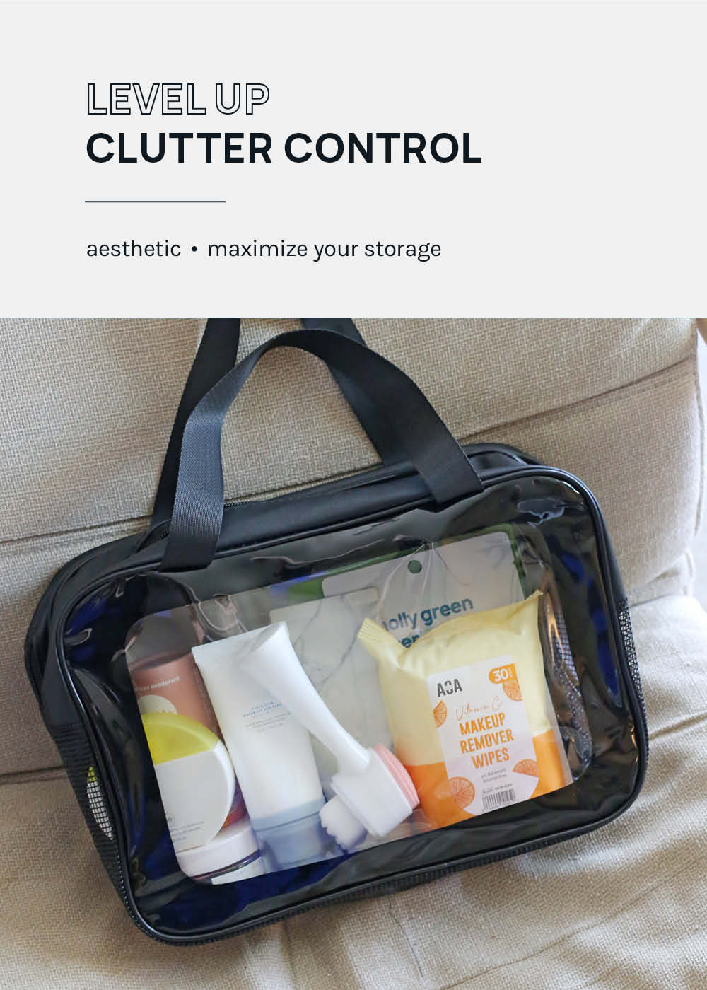 a2o Lab Large Travel Makeup Bag - Image 2