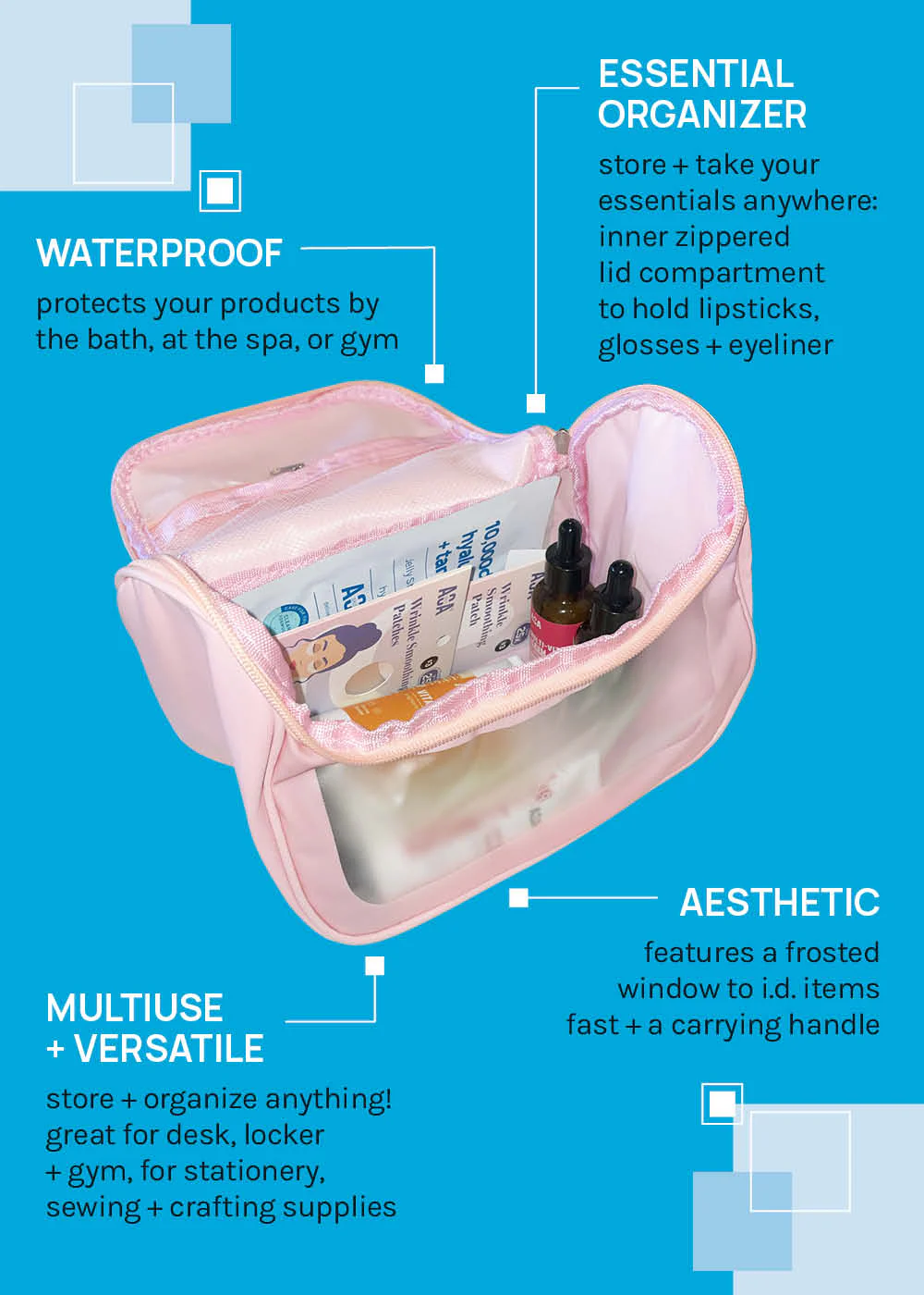 a2o Lab Leak-Proof Toiletry Bag - Image 3