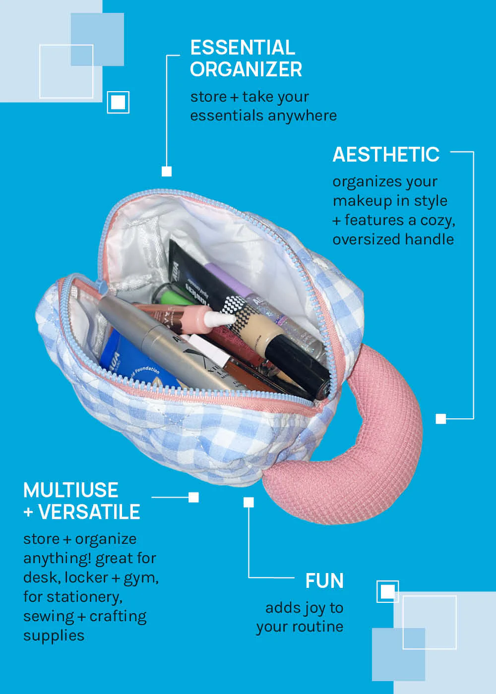 a2o Lab Lightweight Makeup Pouch - Image 3