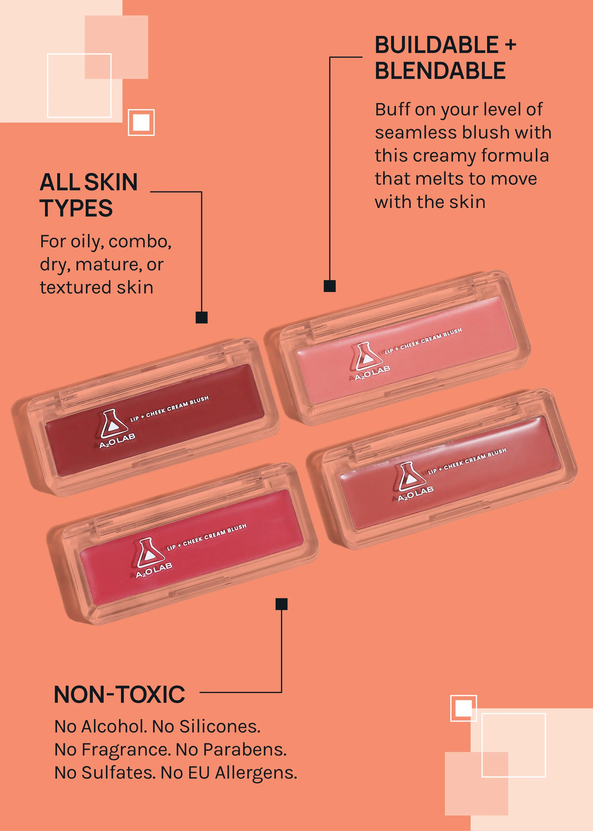 a2o Lab Lip + Cheek Cream Blush - Image 5