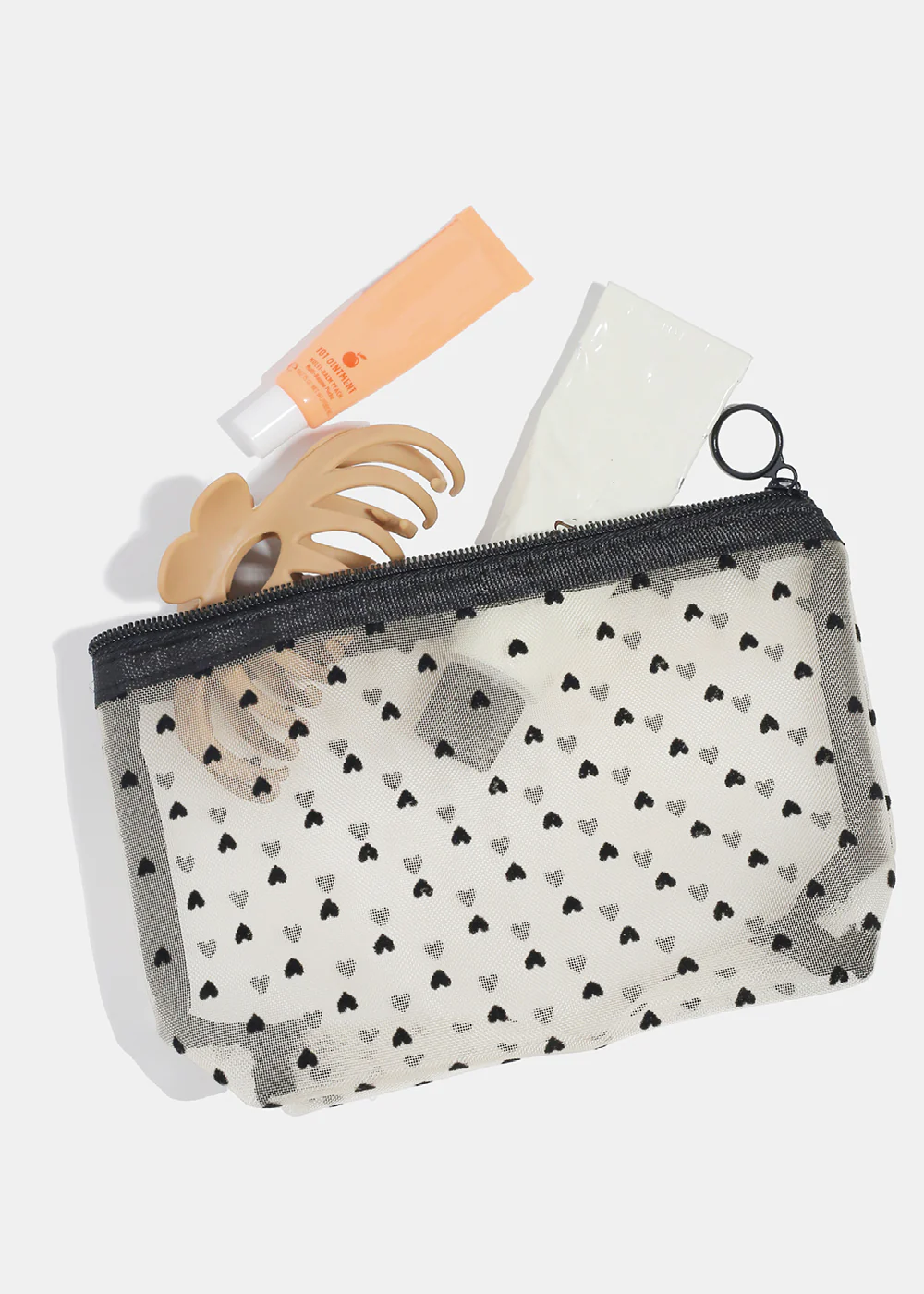 a2o Lab Makeup Pouch - Black Hearts - Image 4