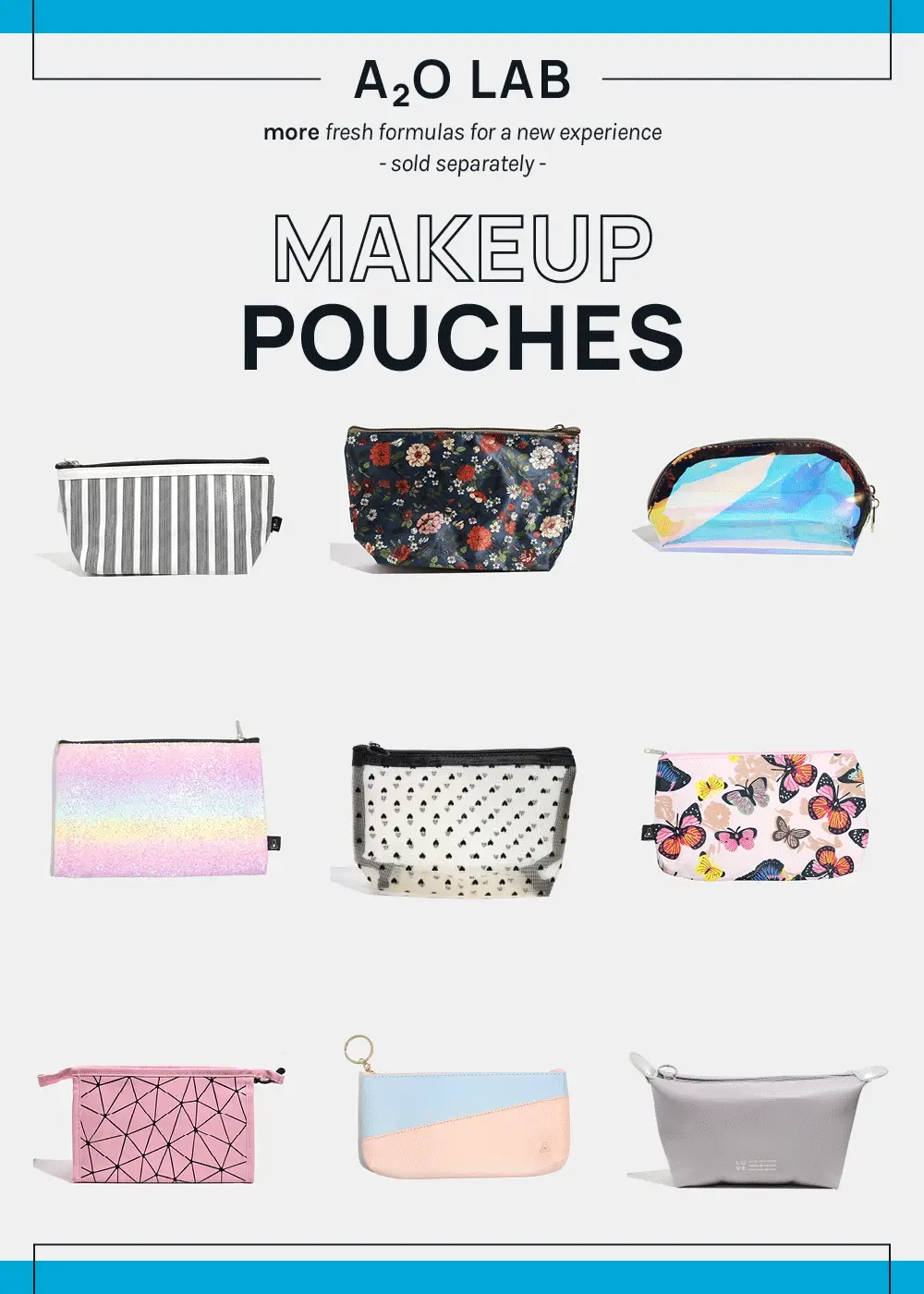 a2o Lab Makeup Pouch - Black Hearts - Image 5