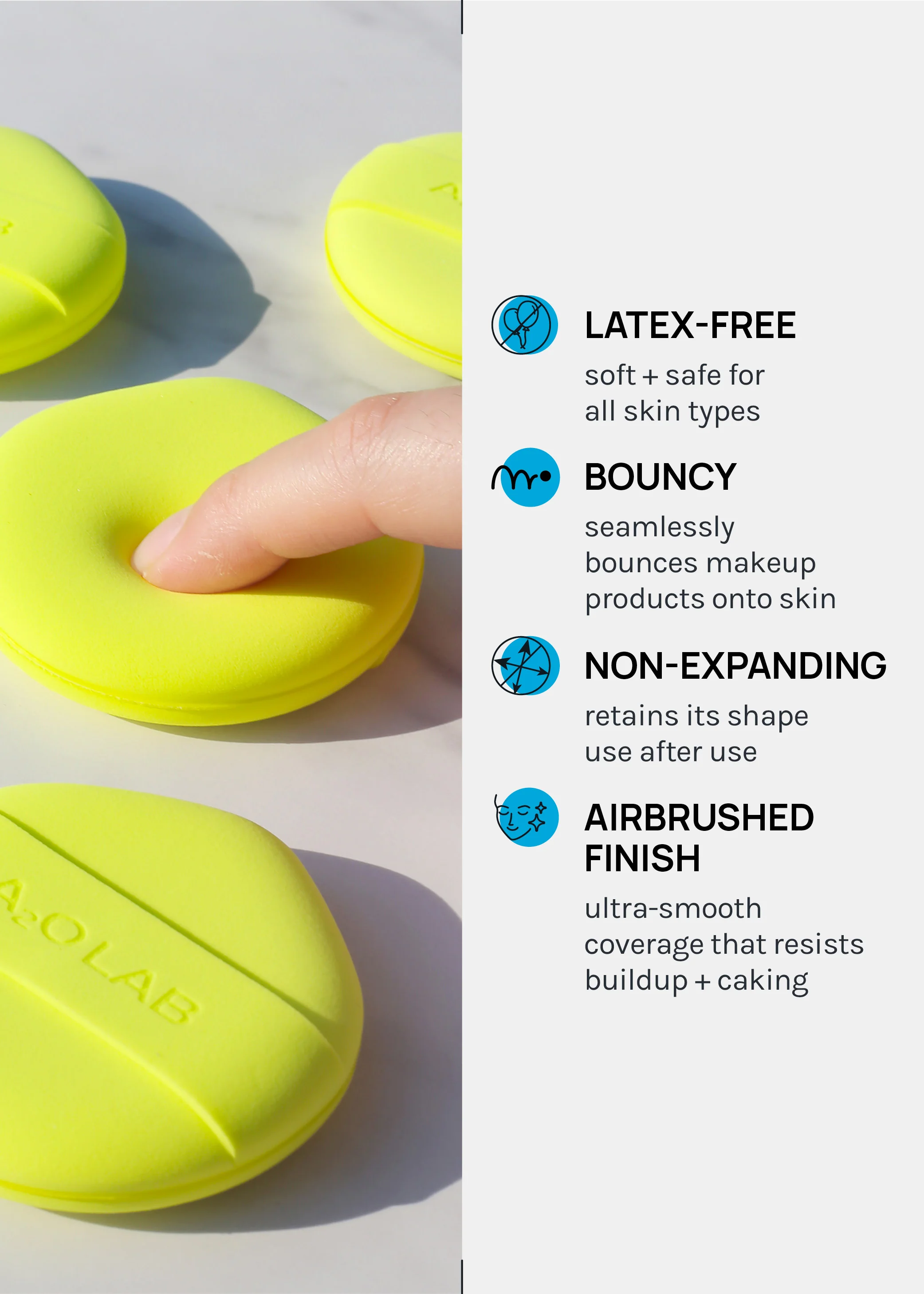 a2o Lab Silky Cloud Sponge – Lime - Image 4