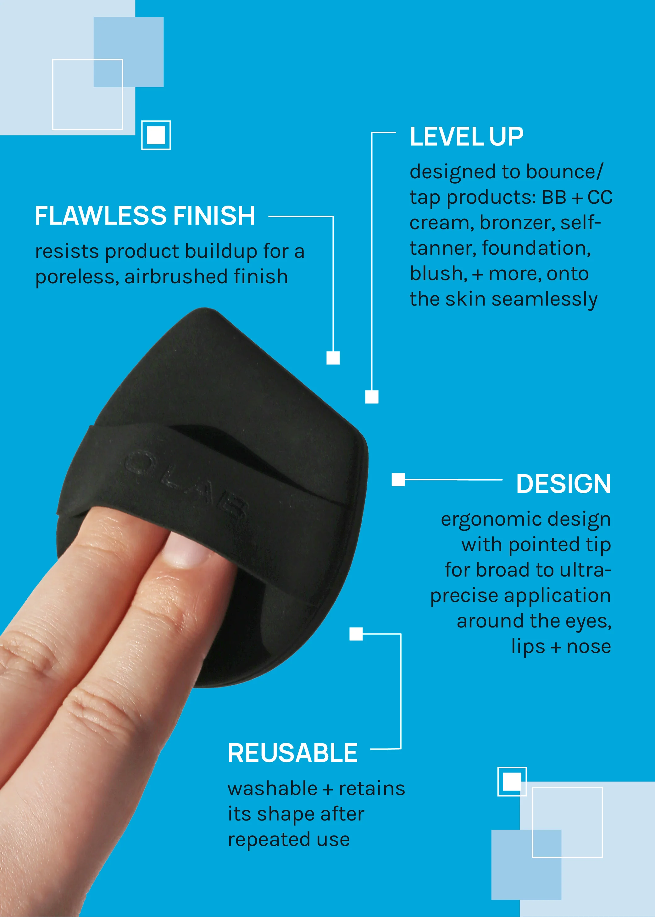 a2o Lab Silky Cloud Sponge – Onyx - Image 5