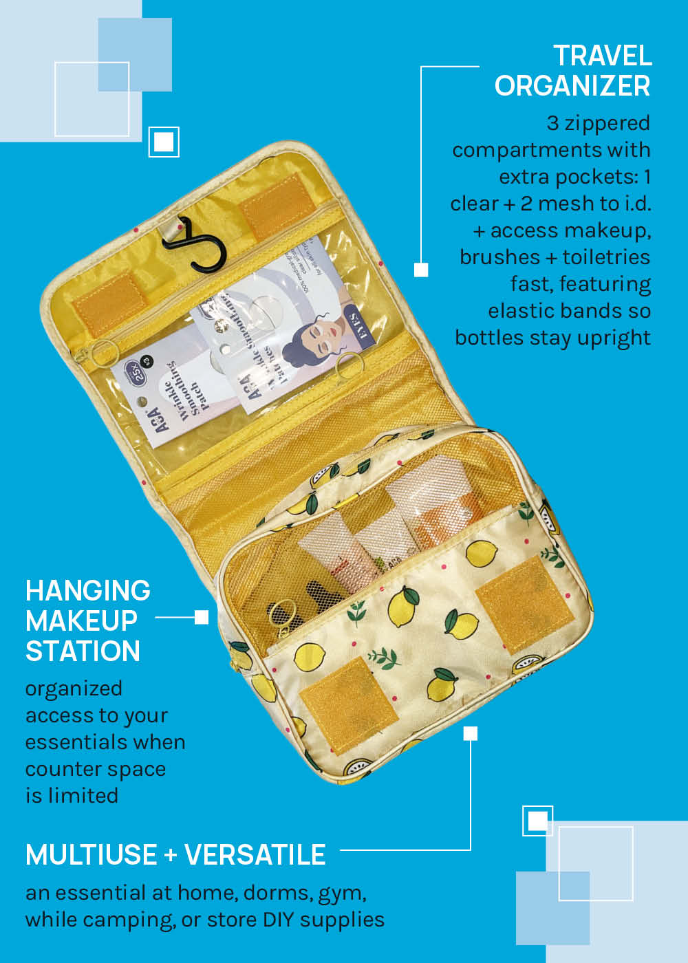 a2o Lab Travel Hanging Toiletry Case - Image 3