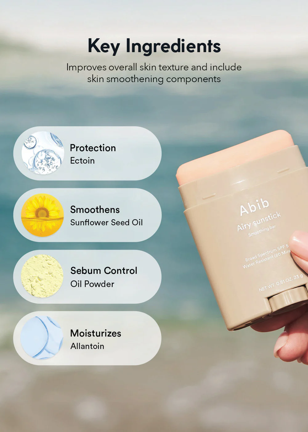 Abib Airy Sunstick Smoothing Bar 23g - Image 4