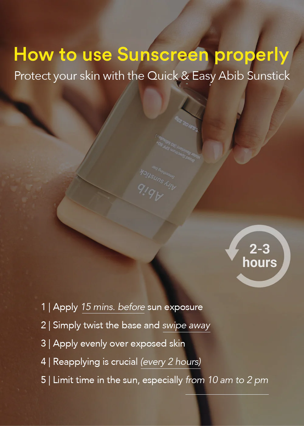 Abib Airy Sunstick Smoothing Bar 23g - Image 8