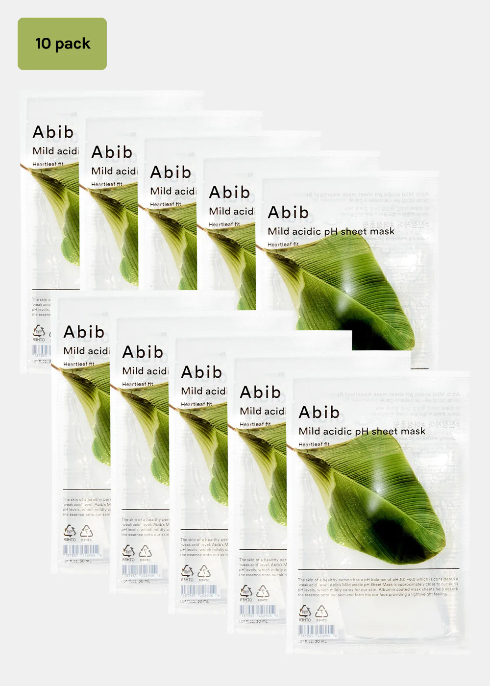 Abib Mild Acidic pH Sheet Mask Heartleaf Fit - Image 11