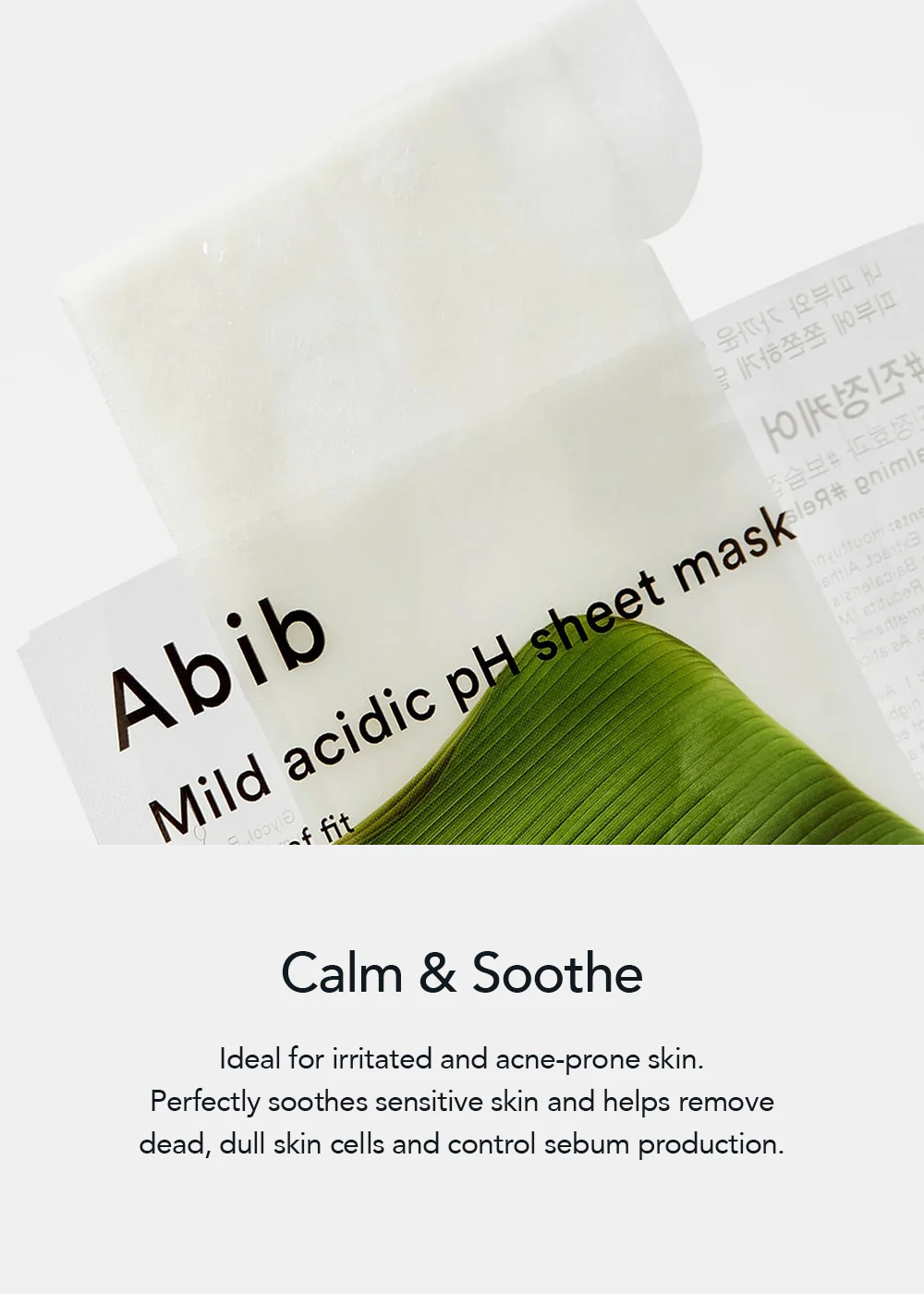 Abib Mild Acidic pH Sheet Mask Heartleaf Fit - Image 3