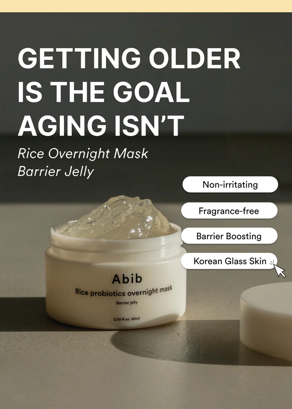Abib Rice Probiotics Overnight Mask Barrier Jelly 80ml - Image 5