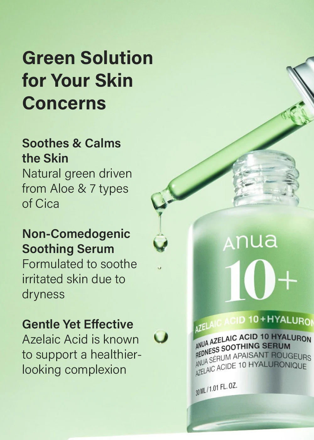 Anua Azelaic Acid 10 Hyaluron Redness Soothing Serum 30ml - Image 2