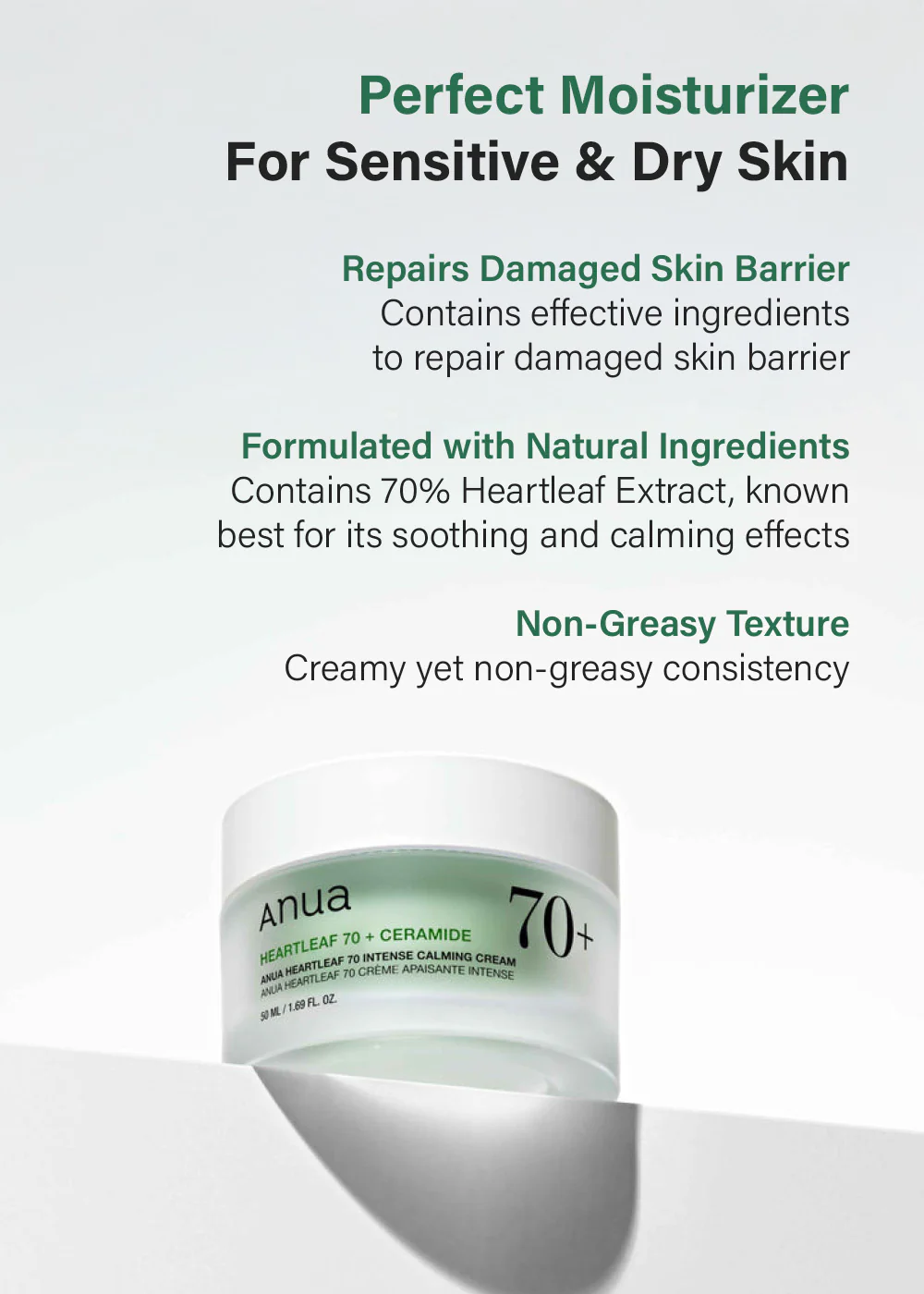 Anua Heartleaf 70 Intense Calming Cream 50ml - Image 2