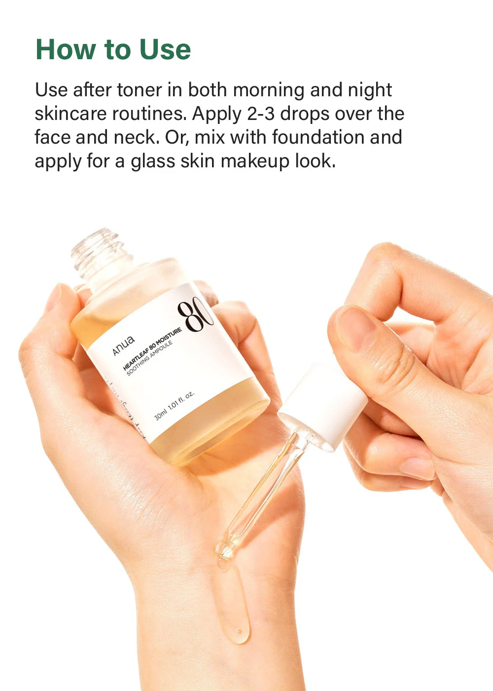 Anua Heartleaf 80 Moisture Soothing Ampoule 30ml - Image 6