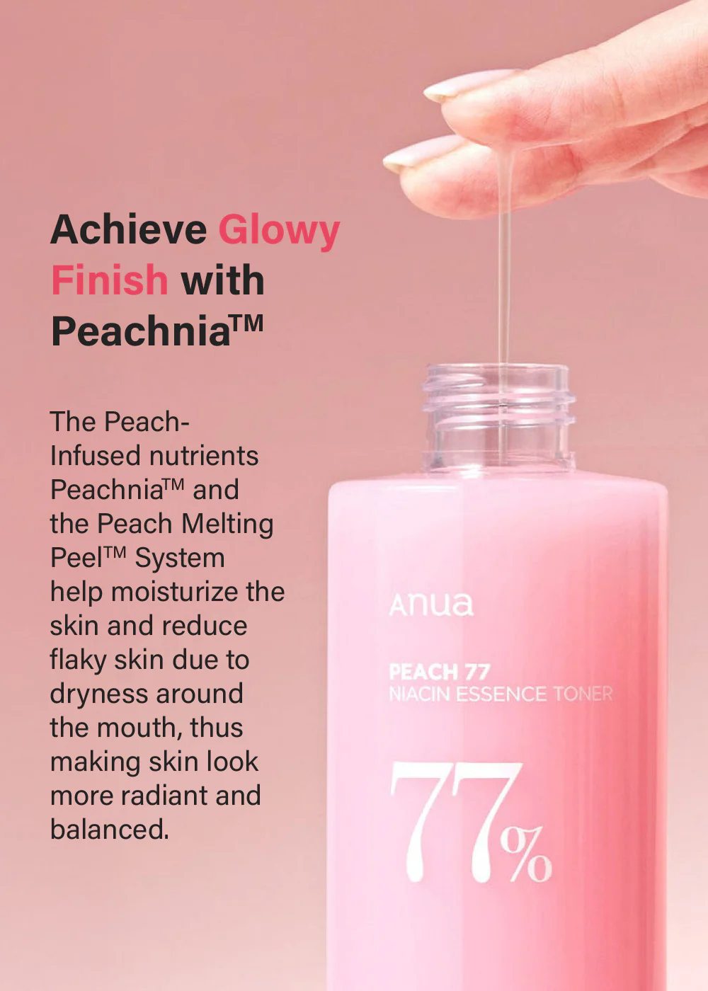 Anua Peach 77 Niacin Essence Toner 250ml - Image 4