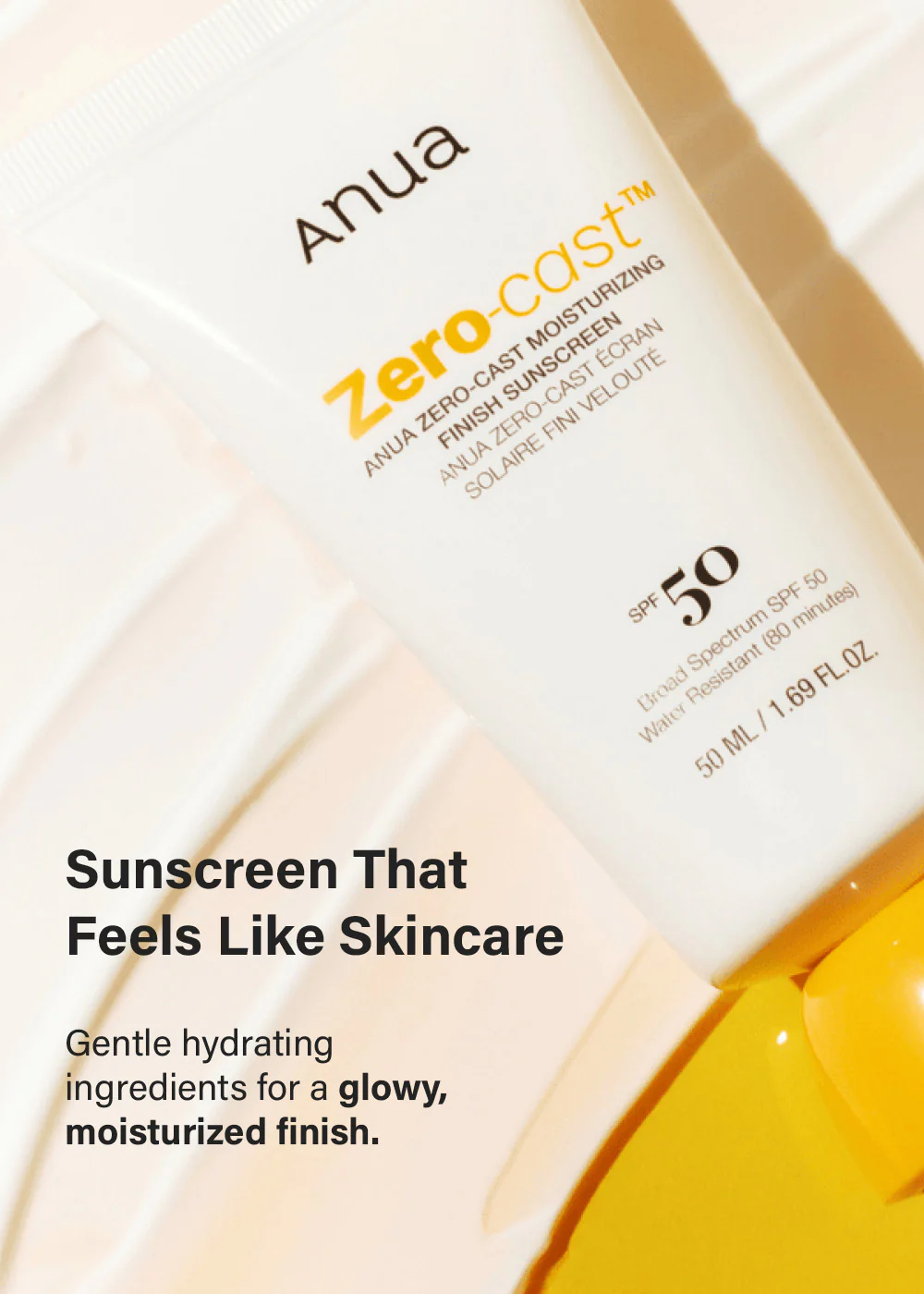 Anua Zero Cast Moisturizing Finish Sunscreen 50ml - Image 4