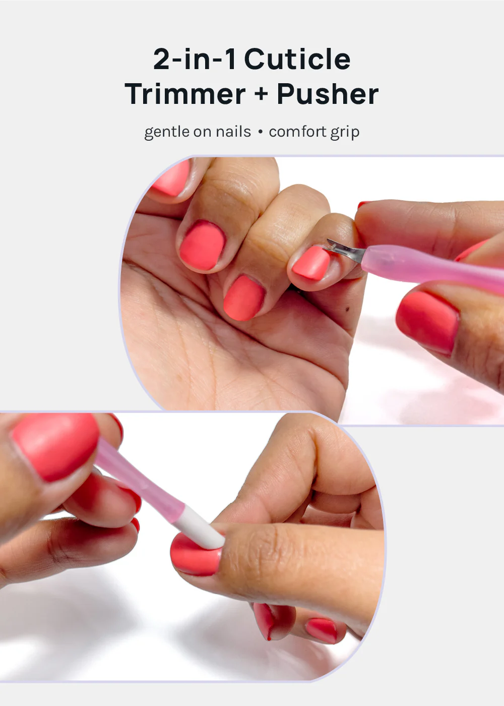 AOA 2-in-1 Cuticle Trimmer + Rubber Pusher - Image 2