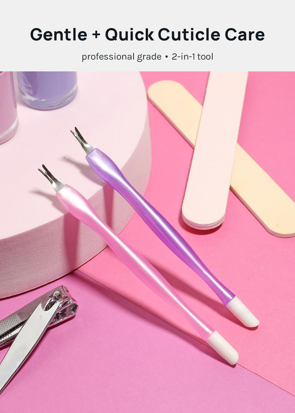 AOA 2-in-1 Cuticle Trimmer + Rubber Pusher - Image 3