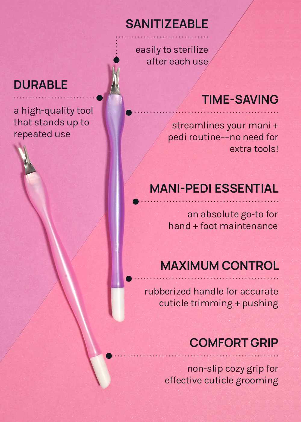 AOA 2-in-1 Cuticle Trimmer + Rubber Pusher - Image 4
