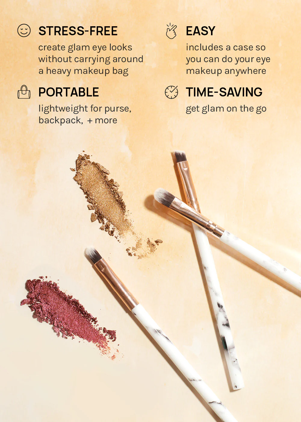 AOA 5 Piece Travel Brush Set + Case - Image 4