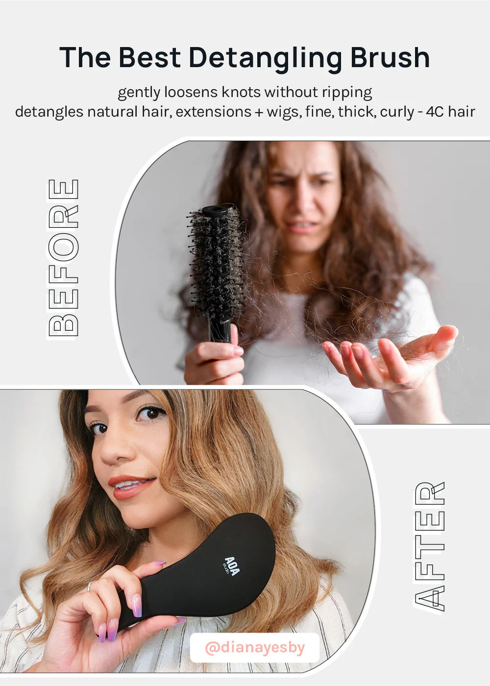 AOA Detangling Hair Brush - Image 2
