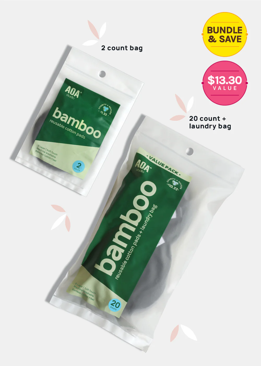 AOA Bamboo Reusable Makeup Remover Pads - Image 7