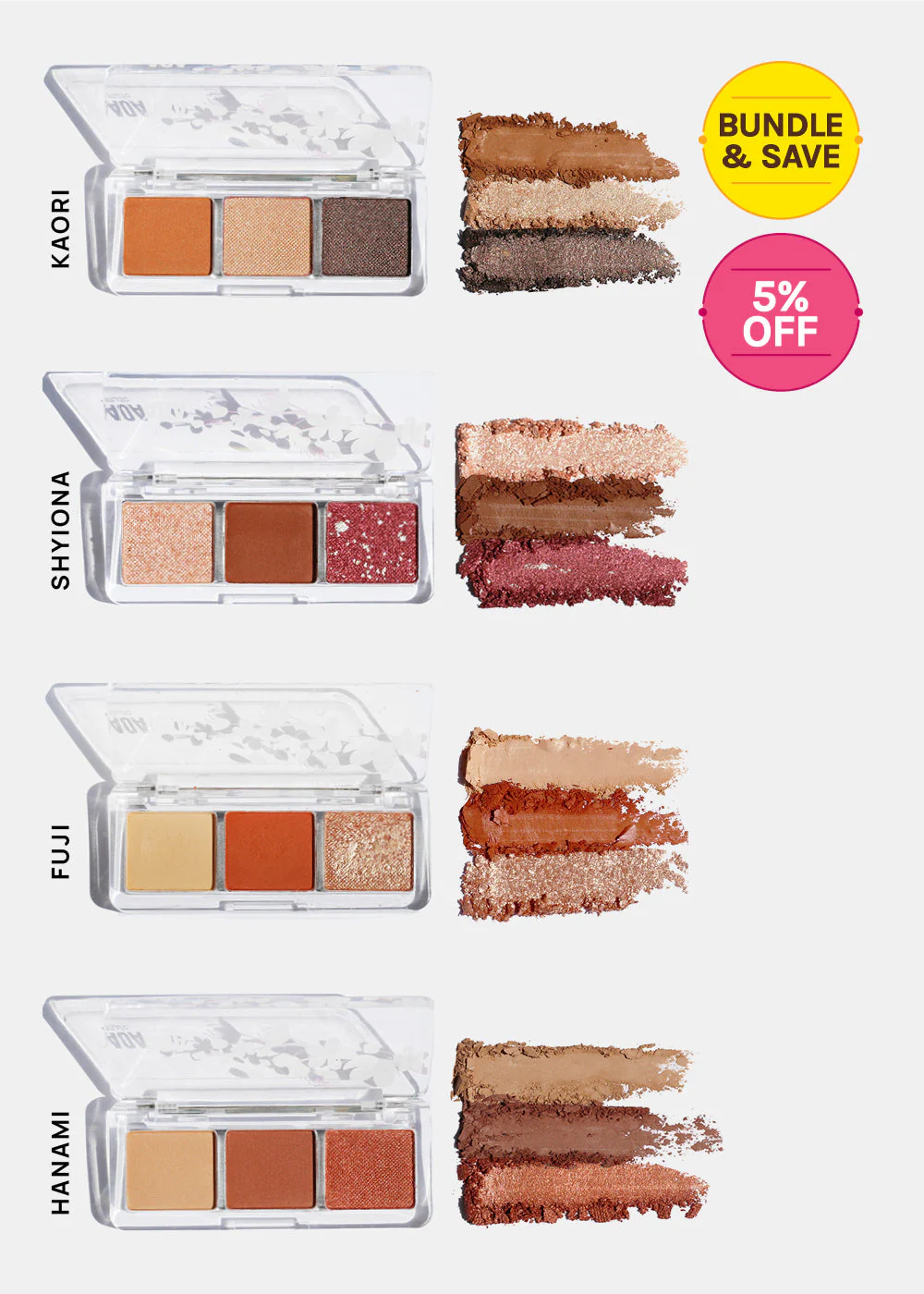 AOA Cherry Blossom 3-Color Eyeshadow Palettes - Image 13