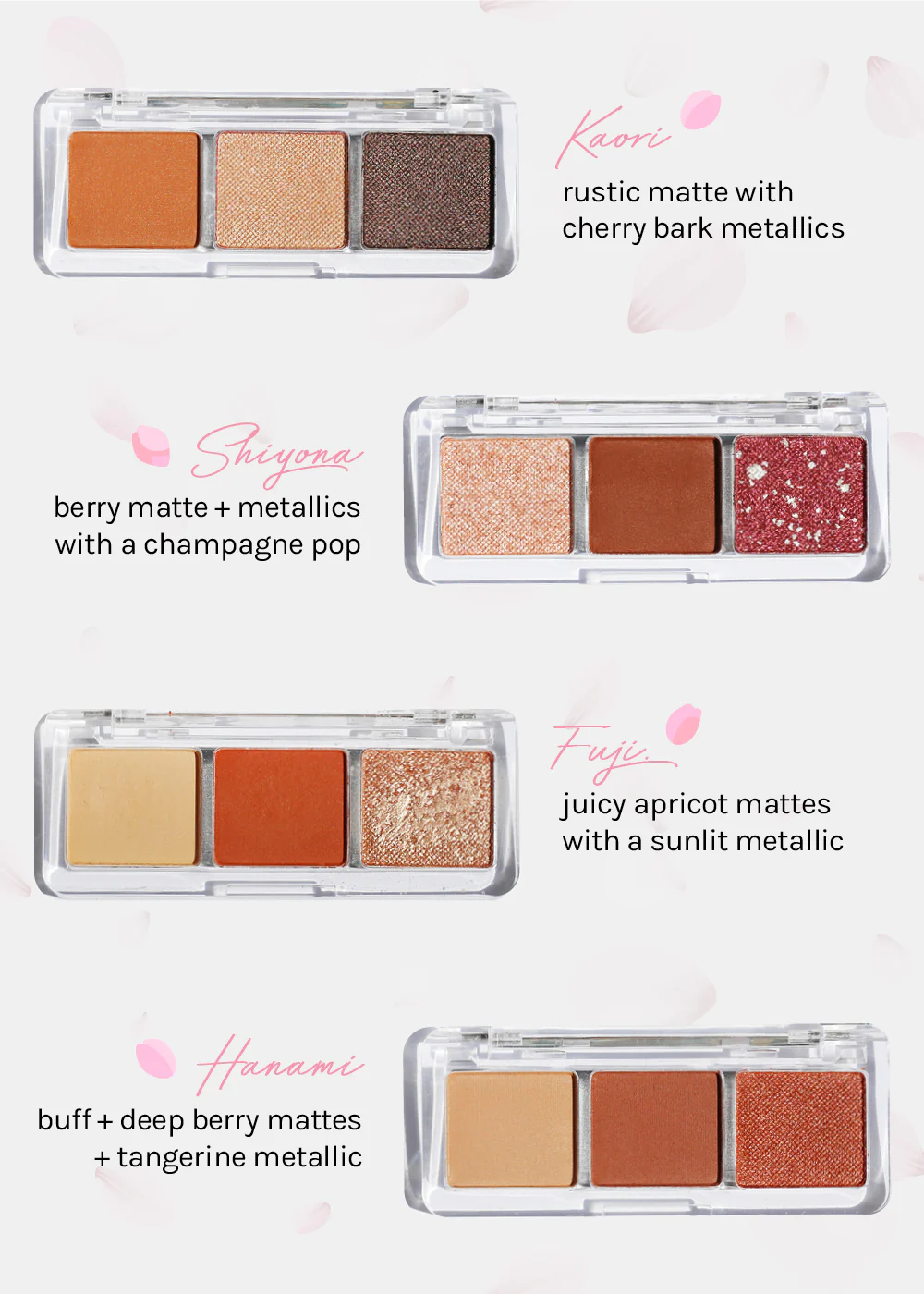 AOA Cherry Blossom 3-Color Eyeshadow Palettes - Image 6
