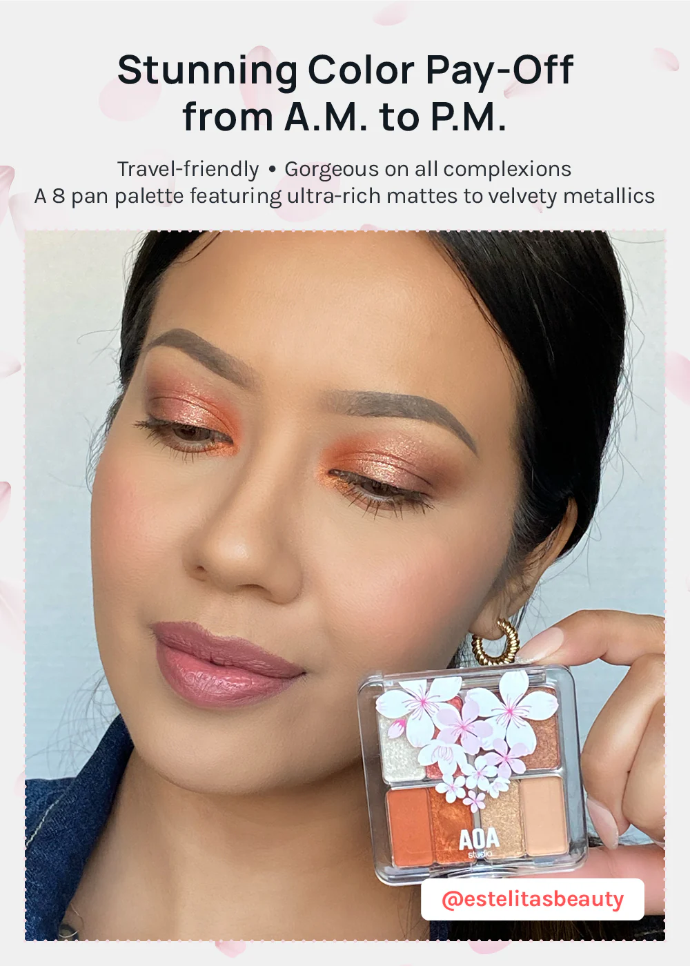 AOA Cherry Blossom 8-Color Eyeshadow Palettes - Image 3