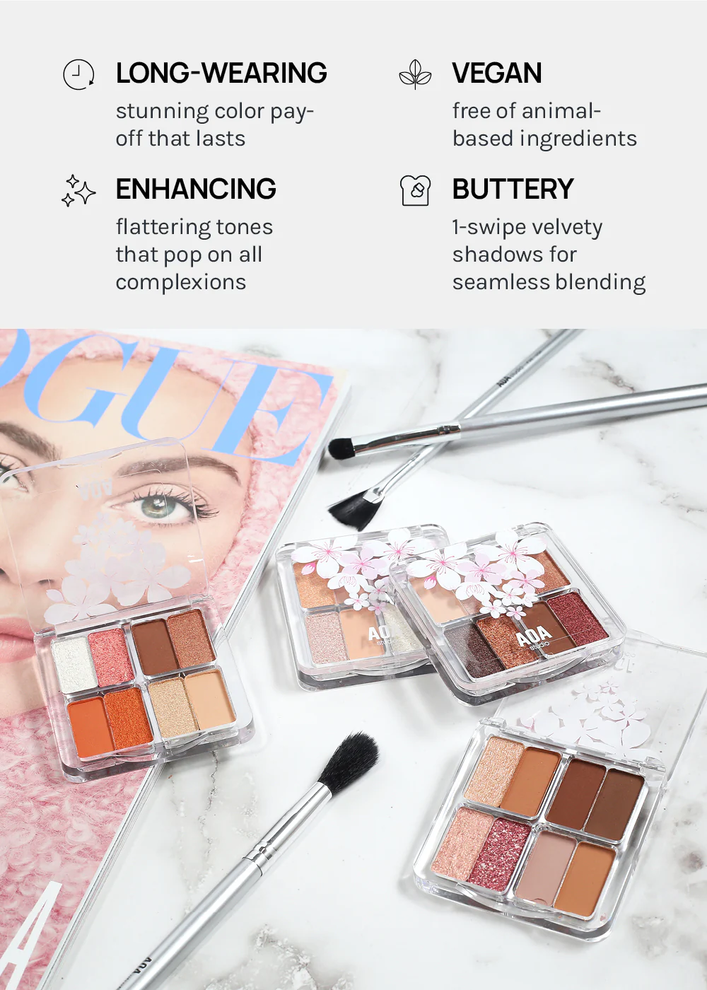 AOA Cherry Blossom 8-Color Eyeshadow Palettes - Image 4