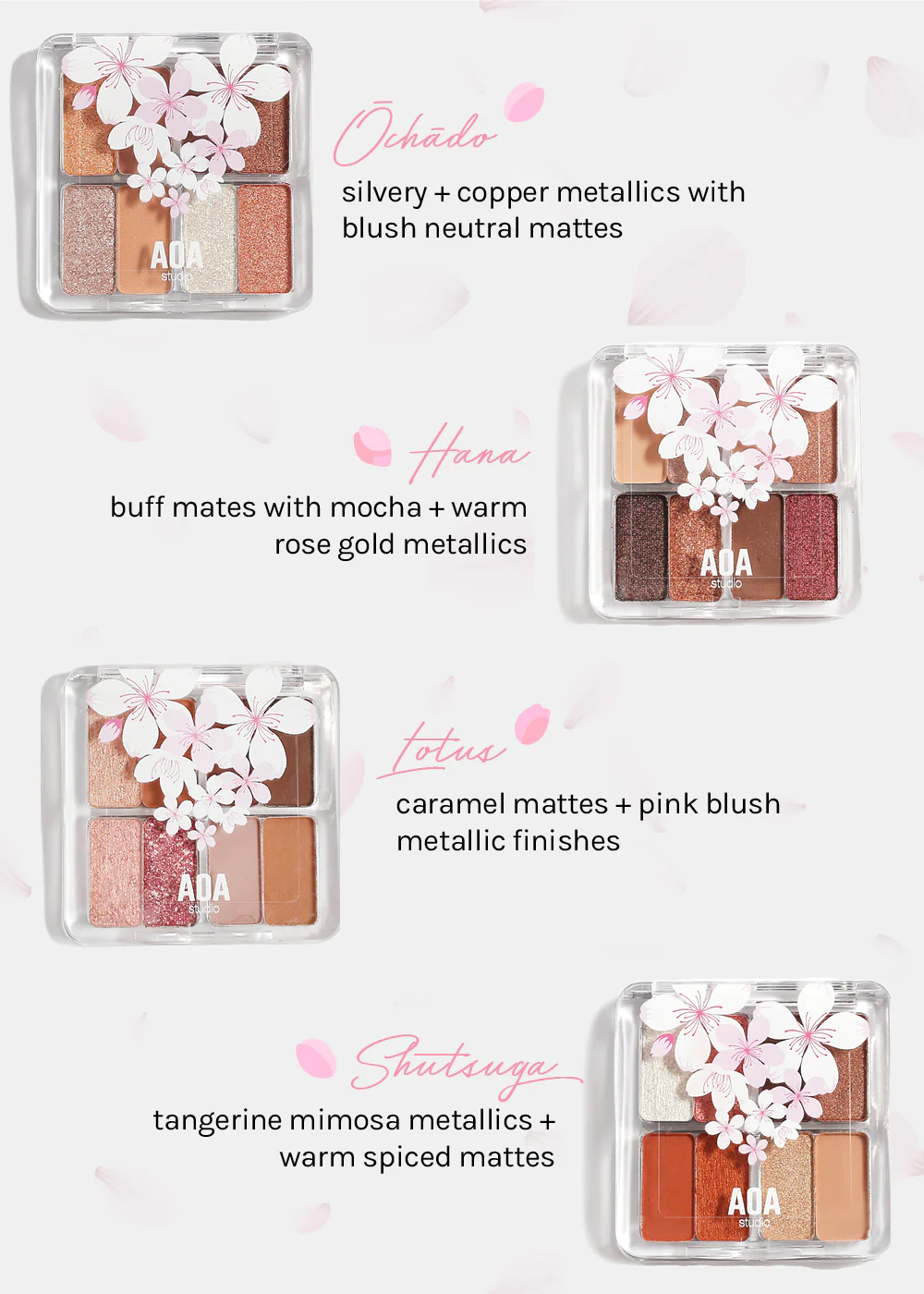AOA Cherry Blossom 8-Color Eyeshadow Palettes - Image 6