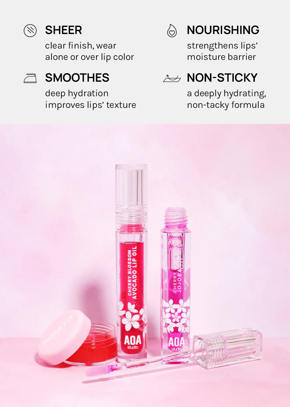 AOA Cherry Blossom Lip Oils - Image 4