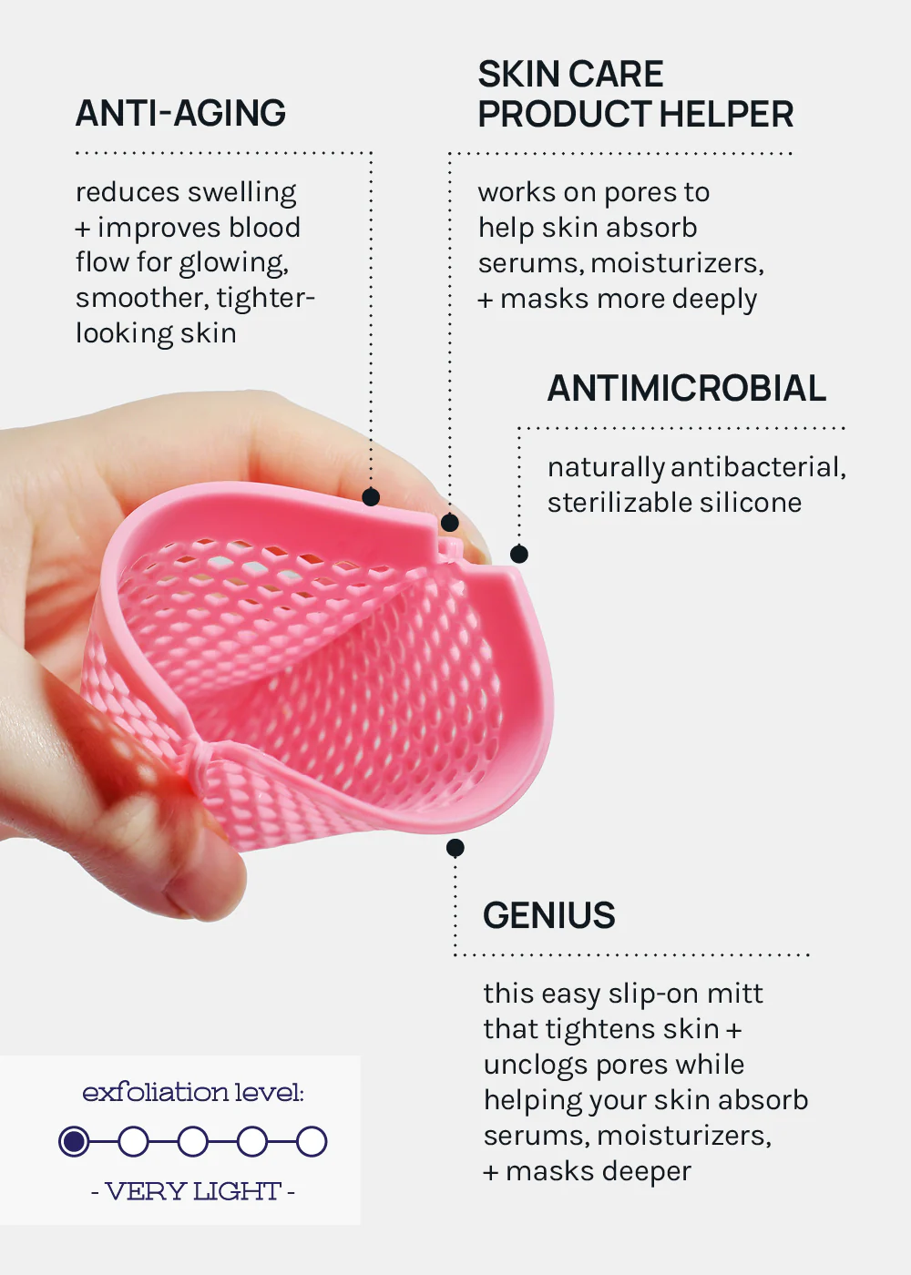 AOA Clear Skin Exfoliating Face Mitt - Image 5