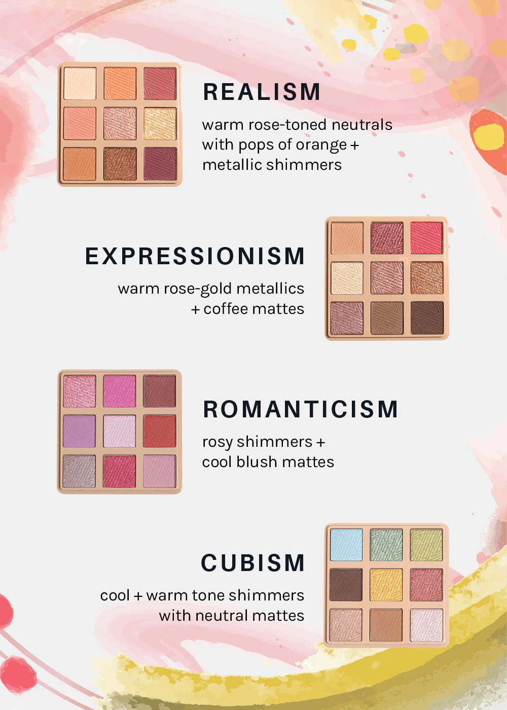 AOA Colorful Canvas 9 Color Eyeshadow Palette - Image 4