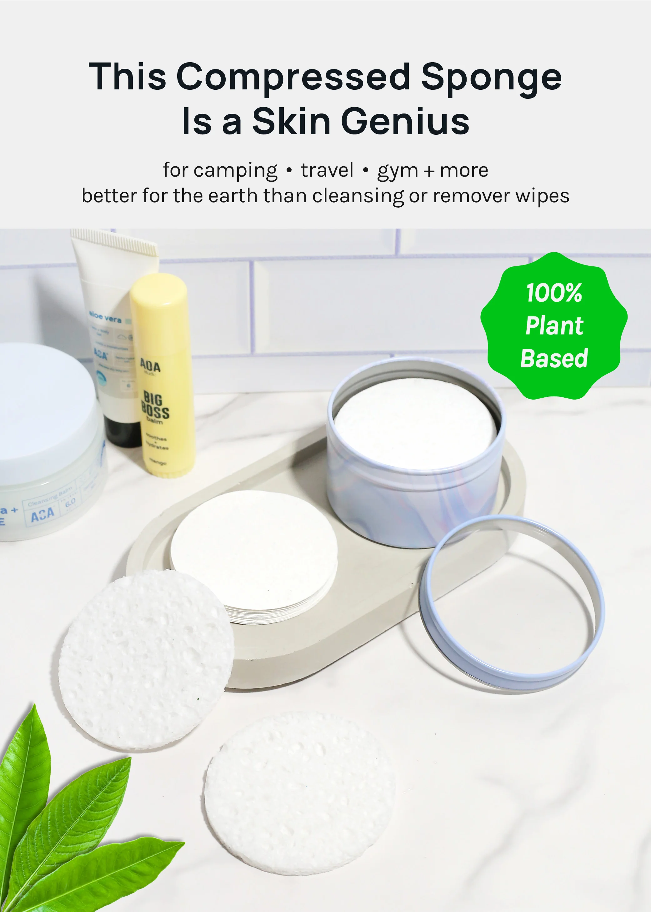 AOA Compressed Facial Sponges ā 50 pack - Image 3