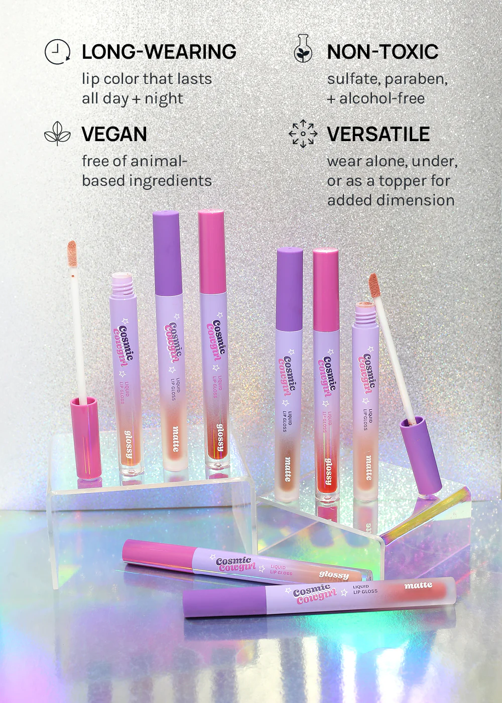 AOA Cosmic Cowgirl Lip Gloss - Matte + Glossy - Image 5