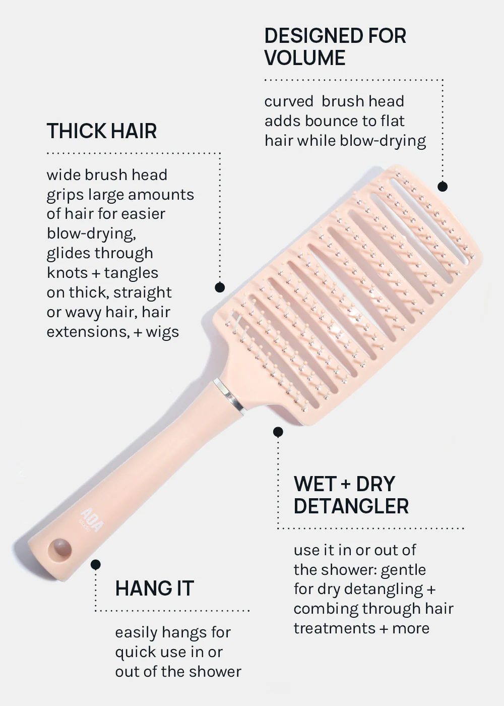 AOA Curved Vented Brush - Image 3
