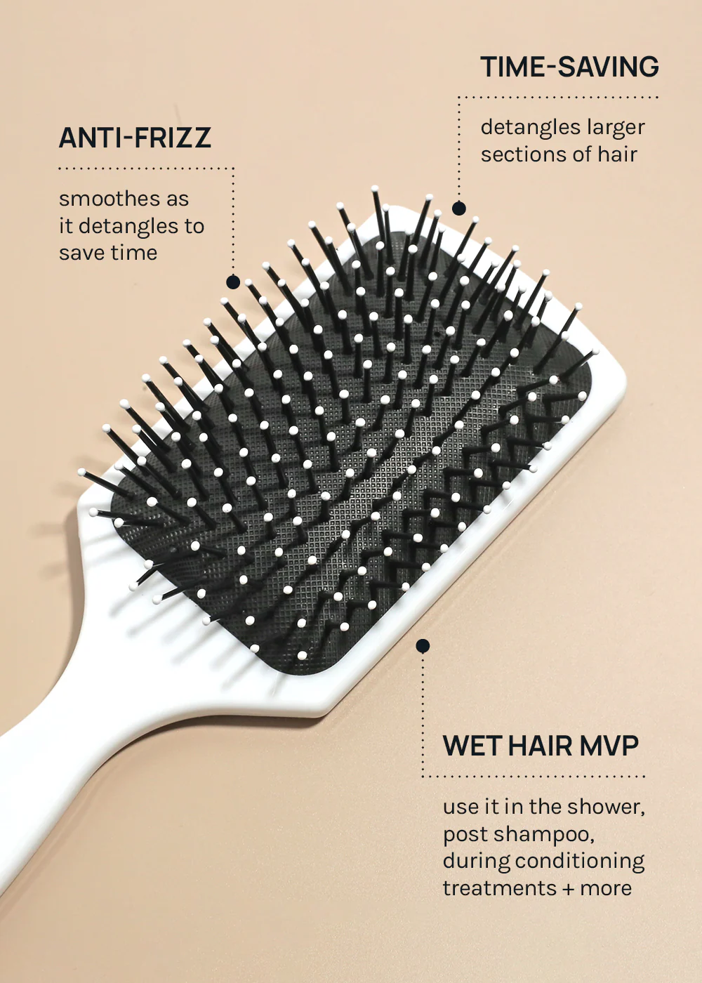 AOA Detangling Paddle Brush - White - Image 2