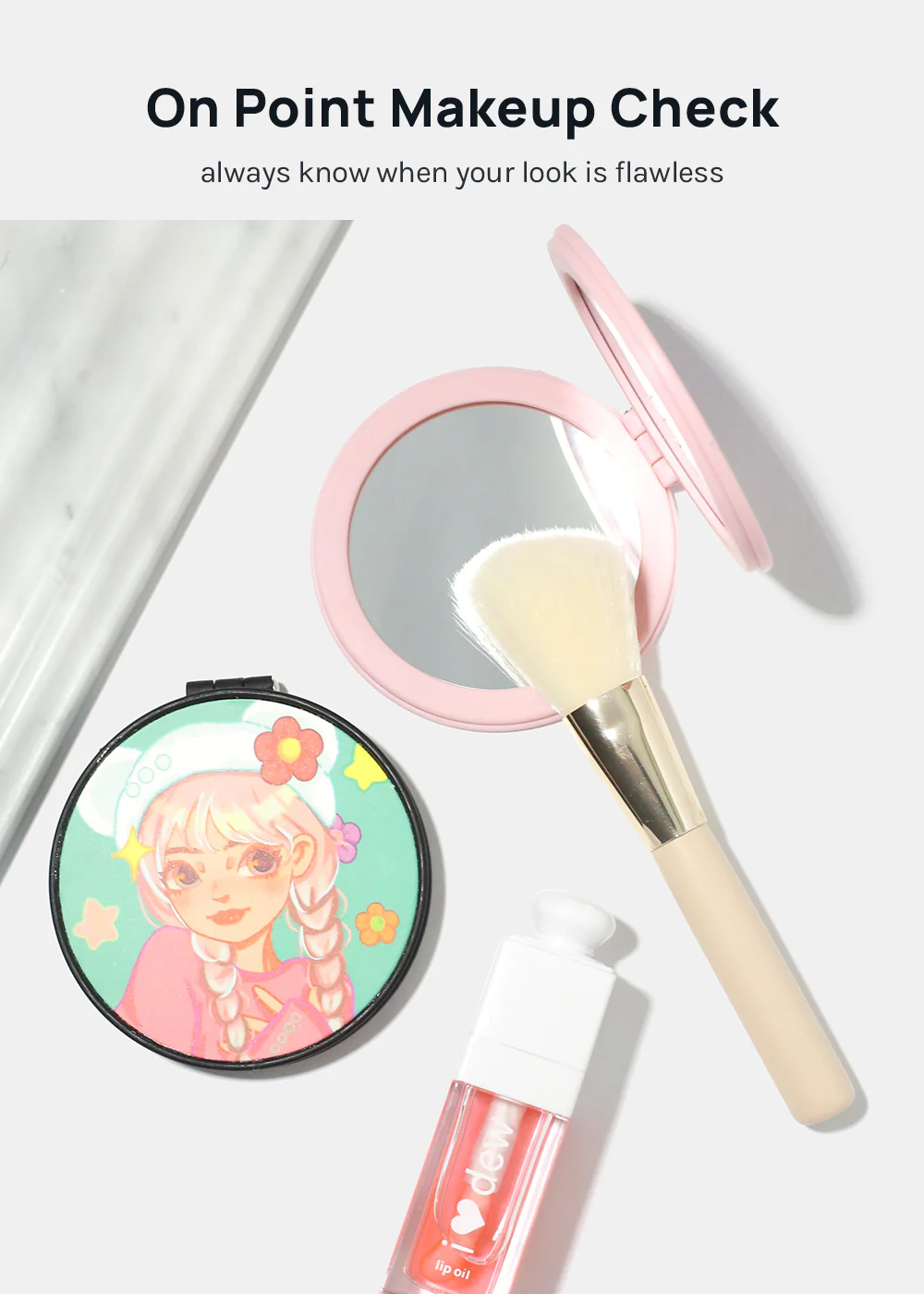 AOA Double-Sided Compact Mirror - Girls - Image 2