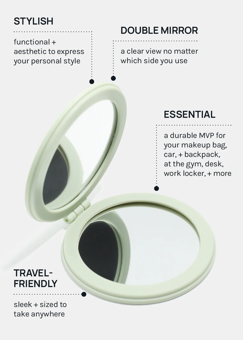AOA Double-Sided Compact Mirror - Girls - Image 4
