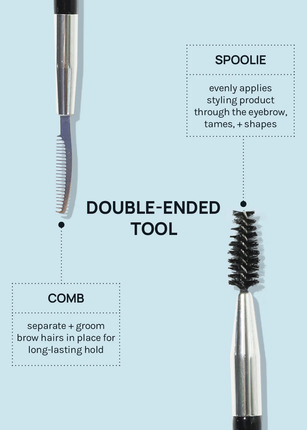 AOA Dual Brow Comb + Spoolie - Image 3