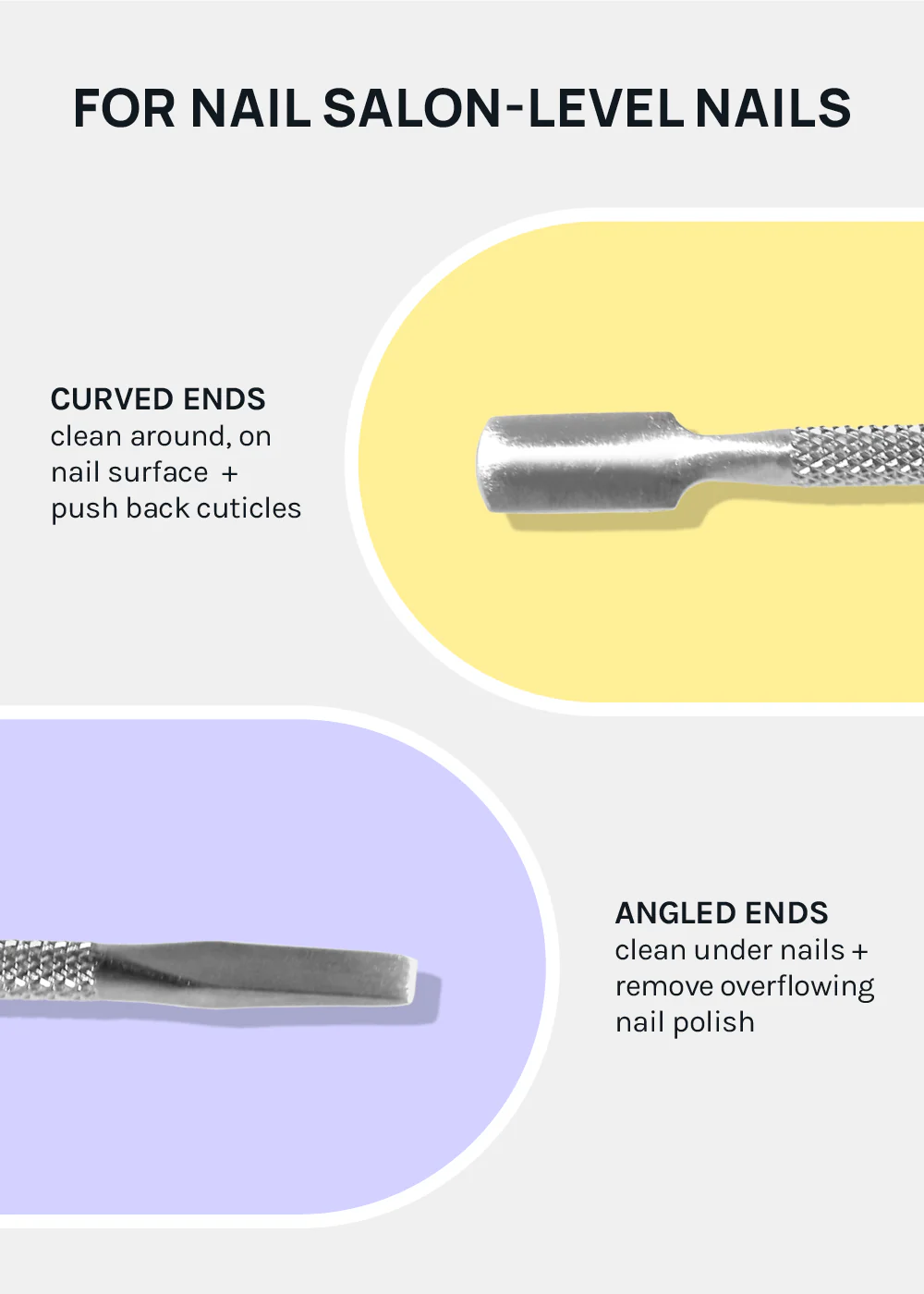 AOA Dual-Ended Cuticle Pusher + Nail Cleaner - Image 2
