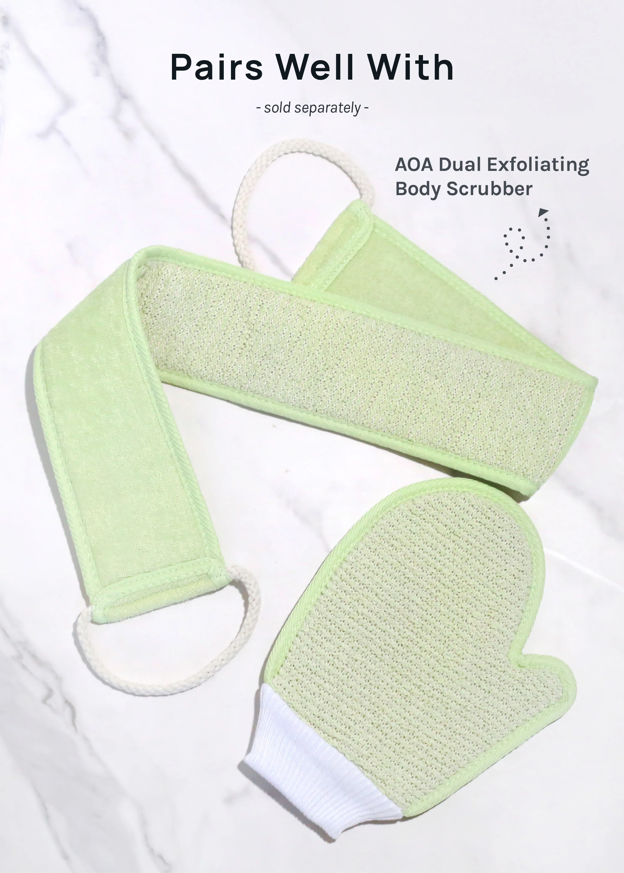 AOA Dual Exfoliating + Washcloth Mitt - Image 5